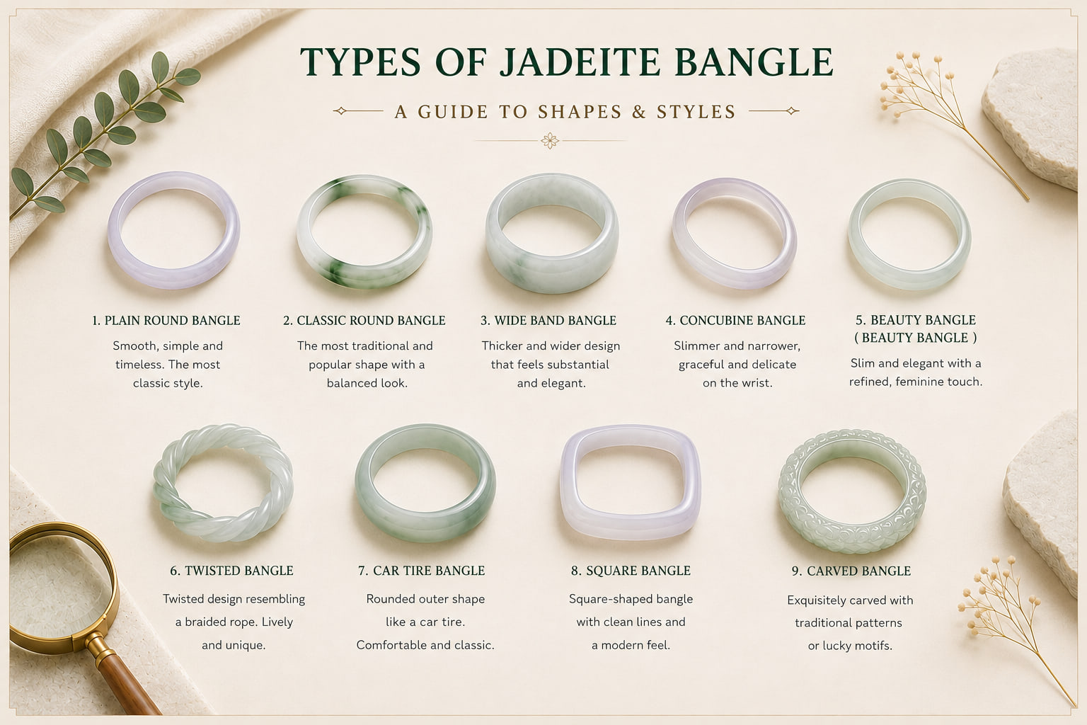 Types of Jade Bangle: Shapes and Styles, Explained
