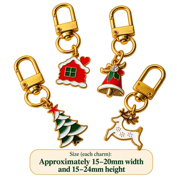 Christmas Keychain, with its measurements